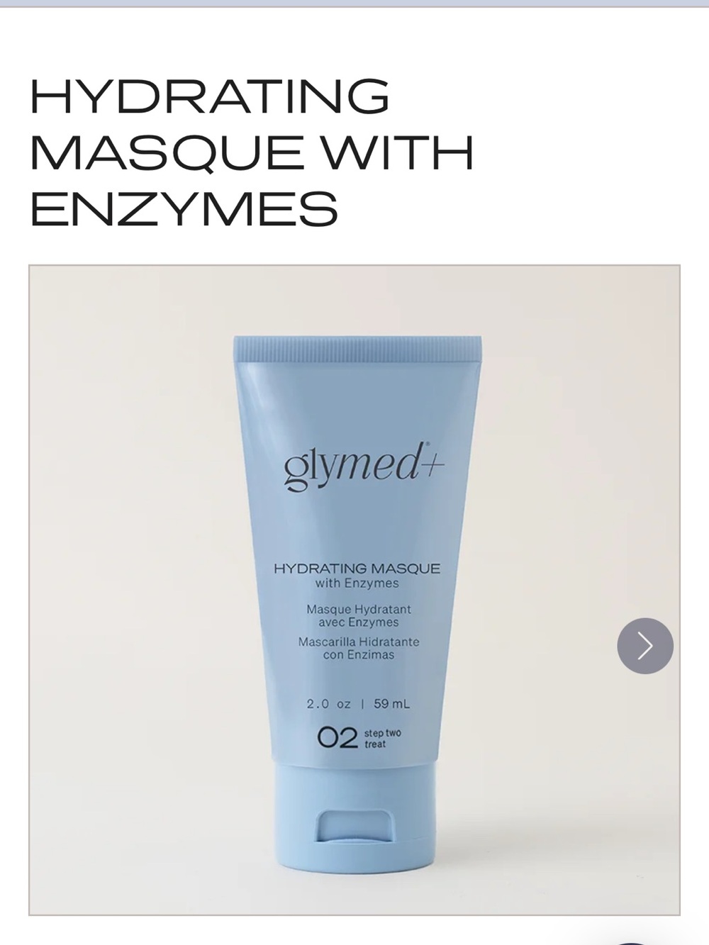 Glymed plus hydrating enzyme mask